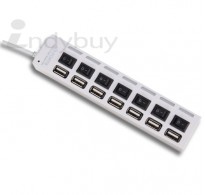 High Quality 7 Port HUB USB 2.0 with individual Switch